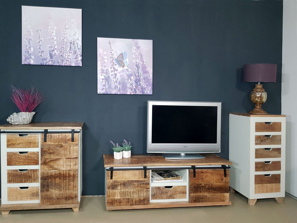 Skuffekommode B40xH92 cm i mangotræ