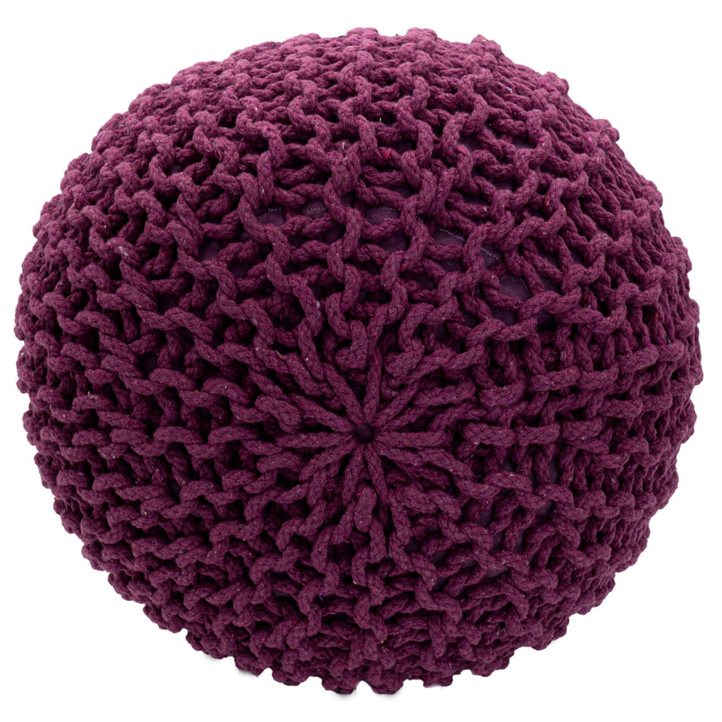 Puf/strikpuf grovstrik Ø55x37cm sæt med 2 stk. - Nordic Unique