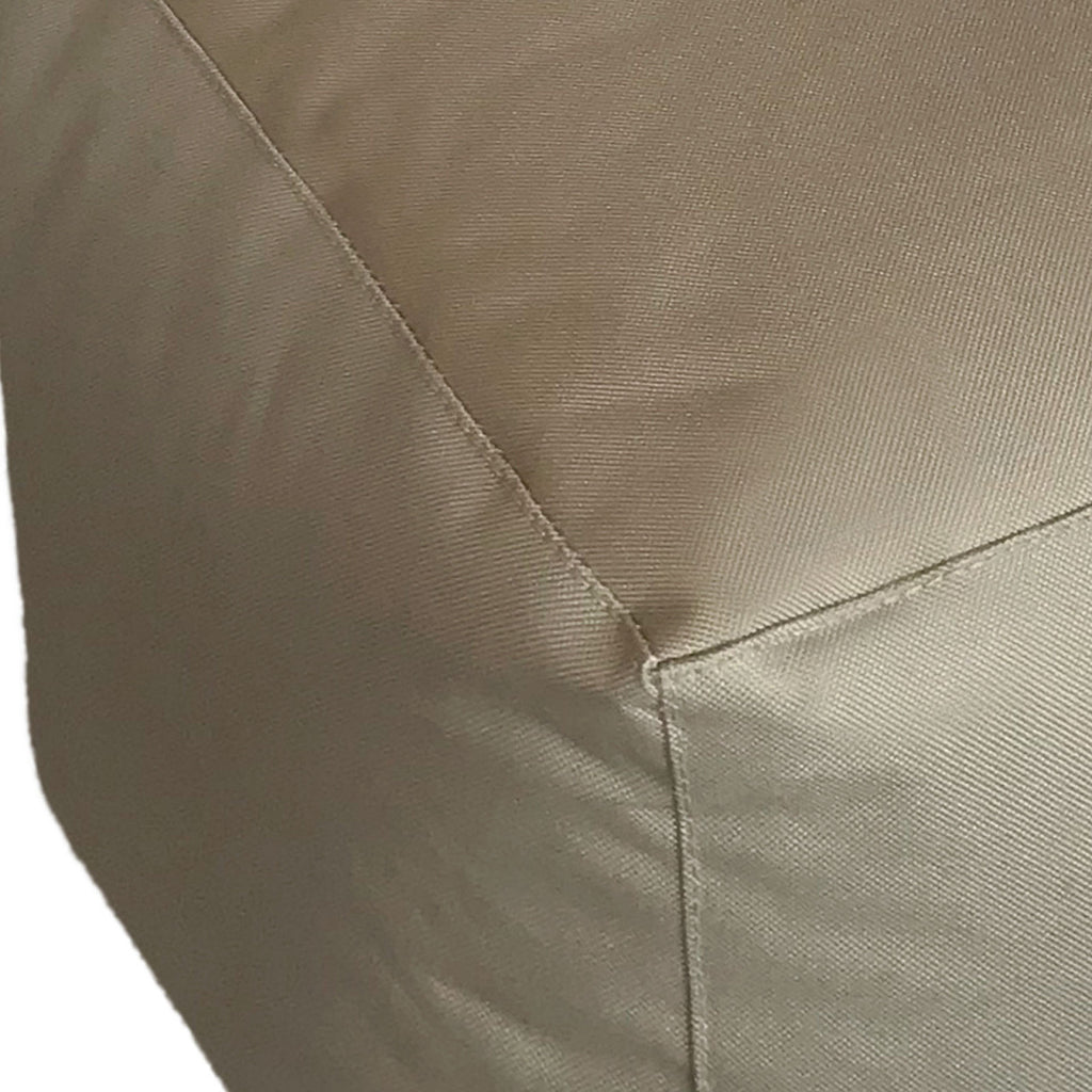 Puf 45x45x45cm til terrassen, vandtæt creme