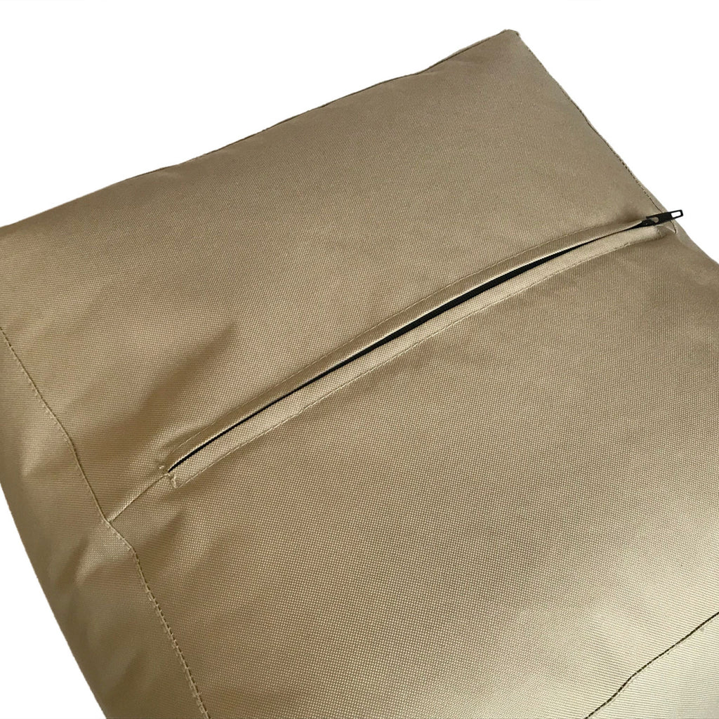 Puf 45x45x45cm til terrassen, vandtæt creme