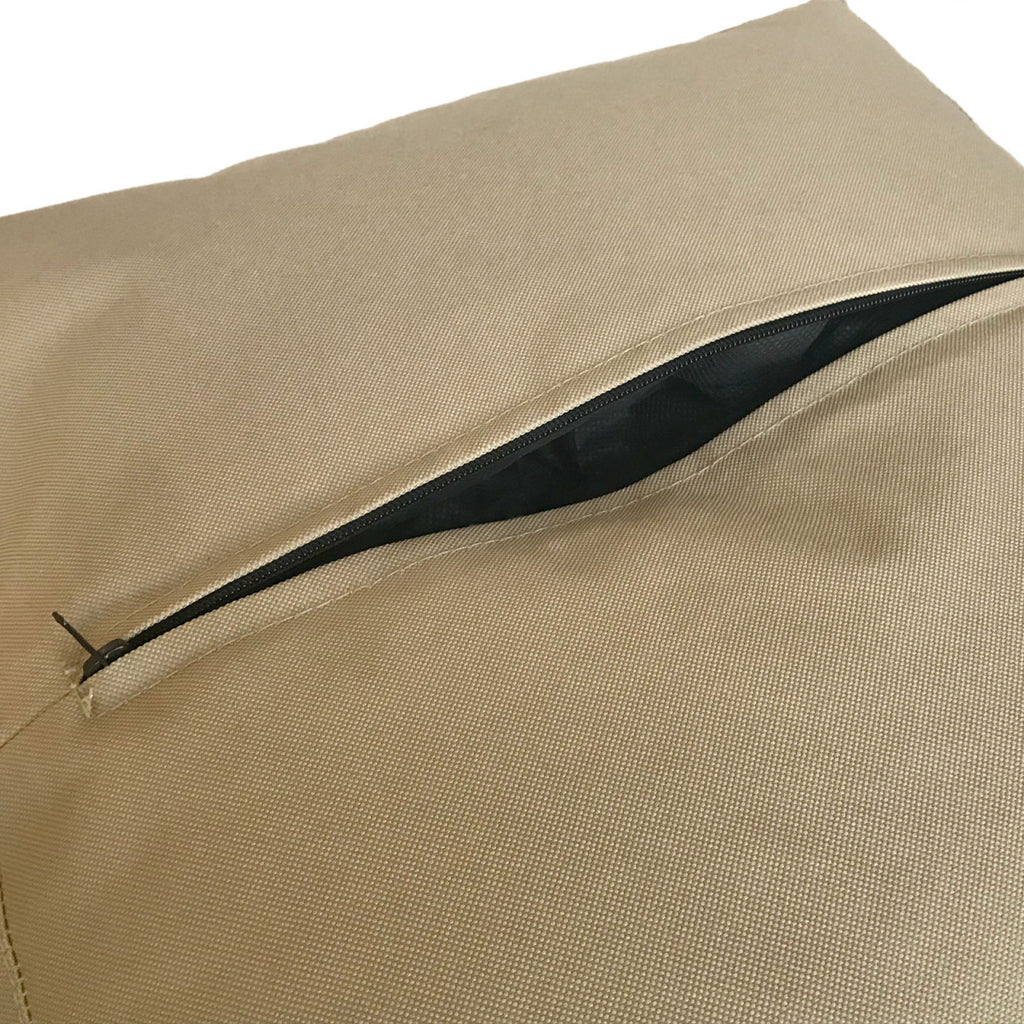 Puf 45x45x45cm til terrassen, vandtæt creme