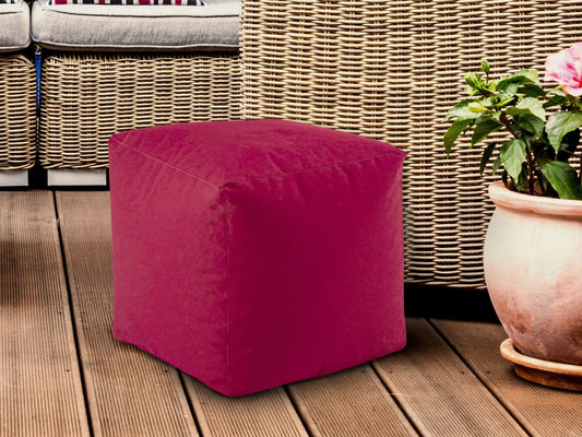Puf 45x45x45cm til terrassen, vandtæt rød - Nordic Unique