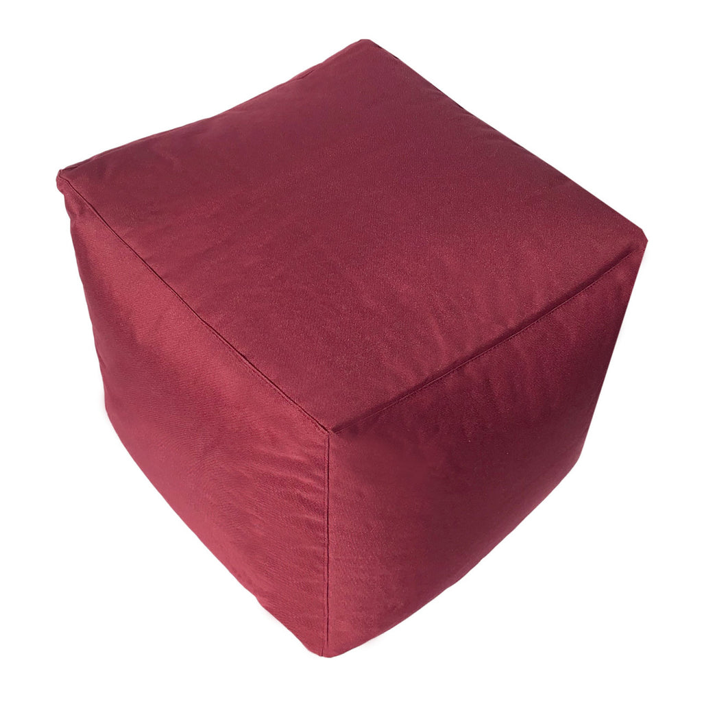 Puf 45x45x45cm til terrassen, vandtæt rød