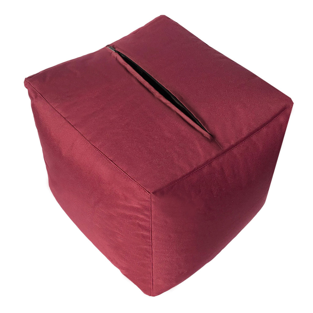 Puf 45x45x45cm til terrassen, vandtæt rød