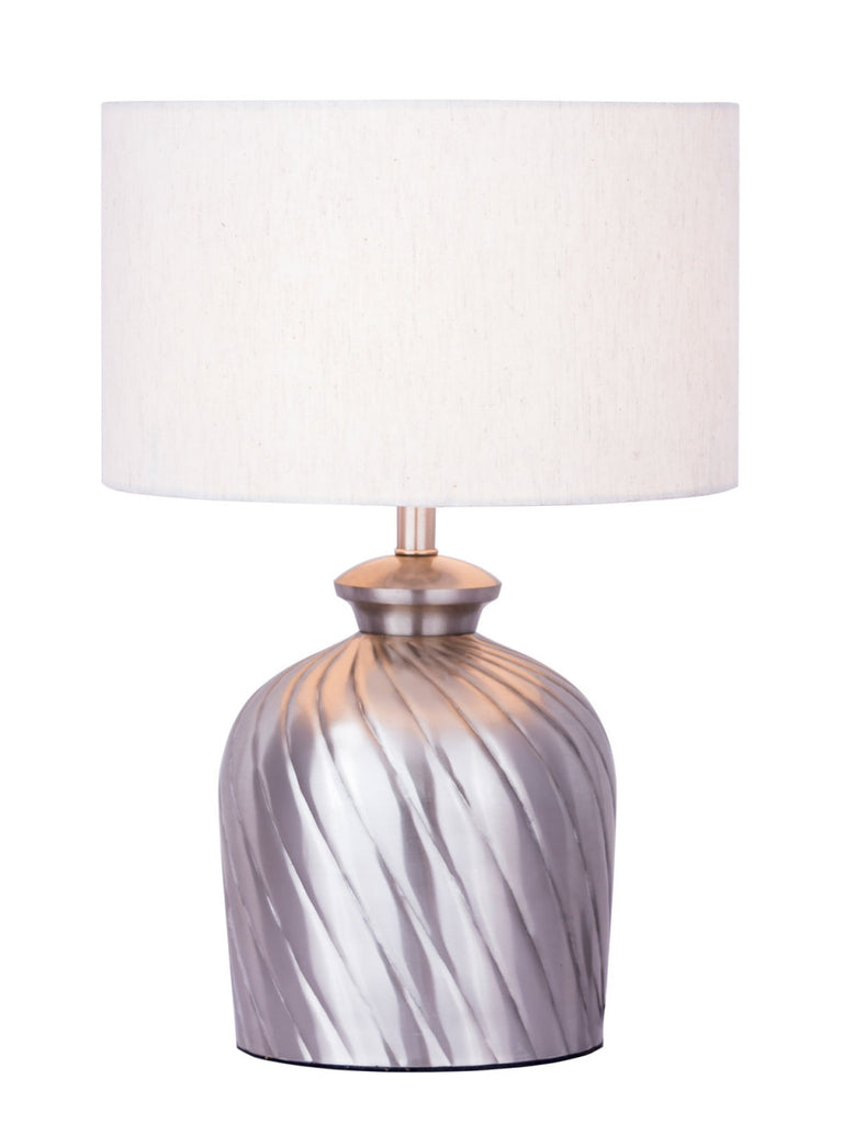 Bordlampe Natbordlampe ø 30 x H 52 cm guld/sølv