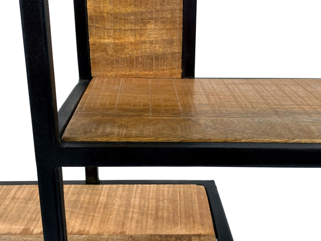 Væghængt reol/hylde 80x80x20cm i metal og træ - Nordic Unique