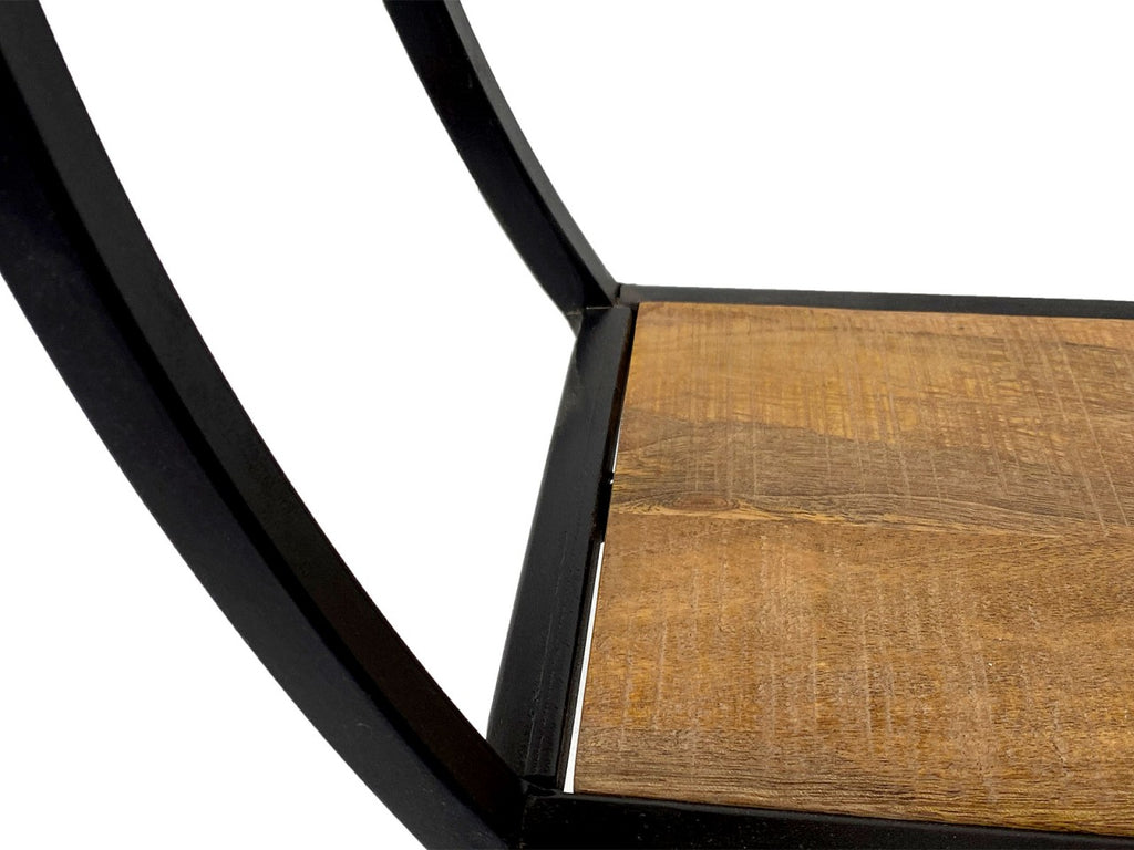 Væghængt reol/hylde 80x80x20cm i metal og træ - Nordic Unique