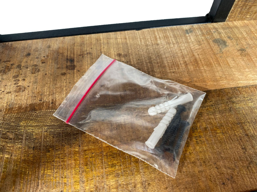 Væghængt reol/hylde 80x80x20cm i metal og træ - Nordic Unique