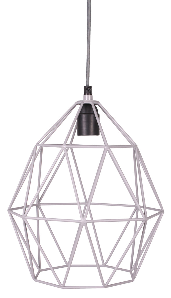 Trådlampe grå Ø27cm
