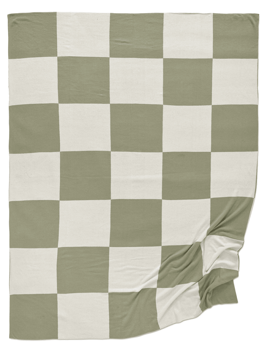 Kast Firkantet Tæppe 130x170cm - Grøn/Hvid