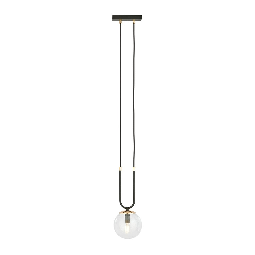 Loftlampe GLAM 1 Gennemsigtig - Sort / Guld - Nordic Unique