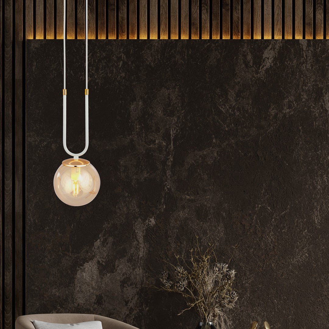 Loftlampe GLAM 1 - Hvid / Rav / Guld - Nordic Unique