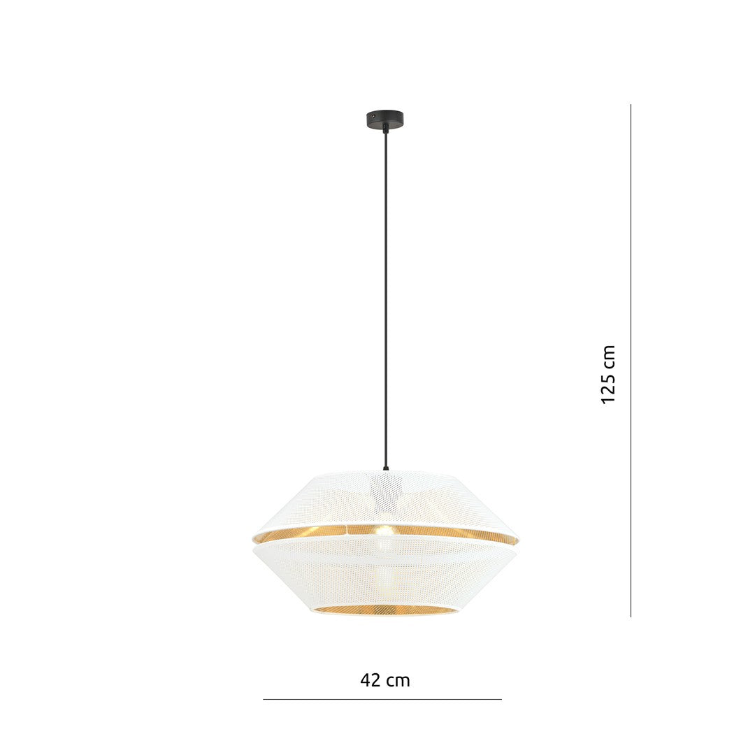 Loftlampe MALIA 1 - Hvid / Guld - Nordic Unique