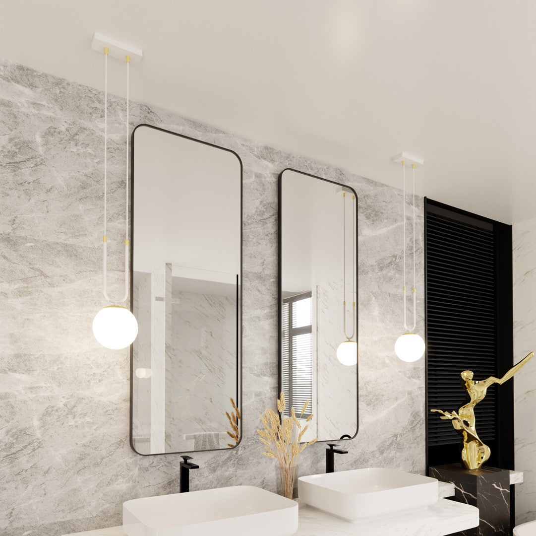 Loftlampe GLAM 1 - Hvid / Guld - Nordic Unique