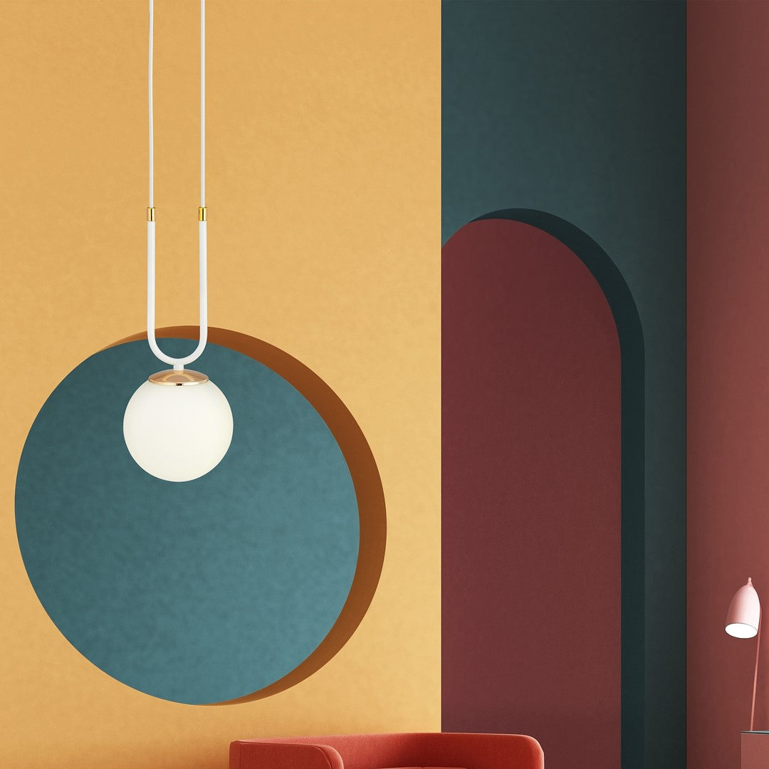 Loftlampe GLAM 1 - Hvid / Guld - Nordic Unique