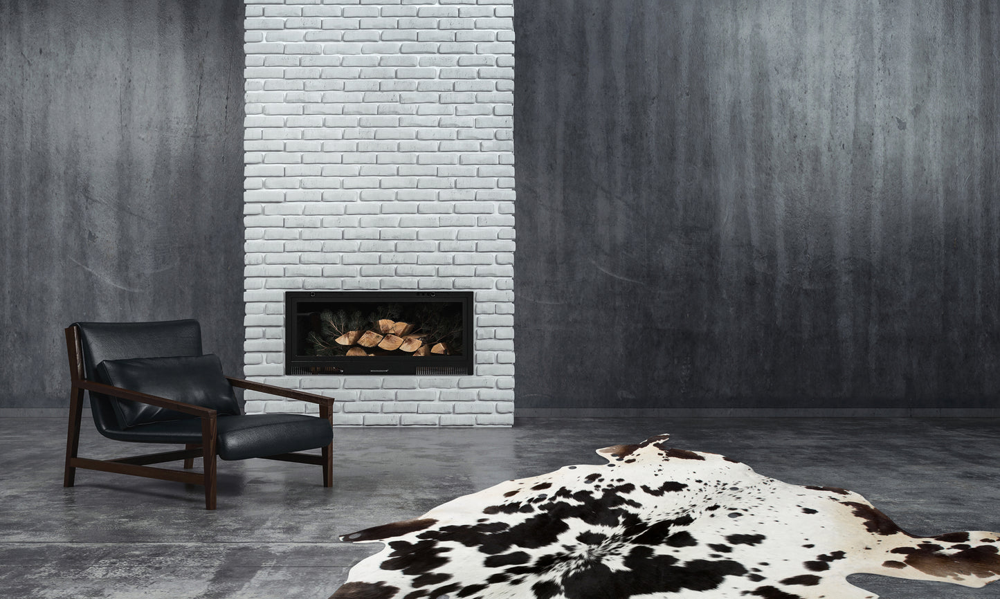 Glam 200 Læder Tæppe – Sort / Hvid – 1,35–1,65 m² - Nordic Unique