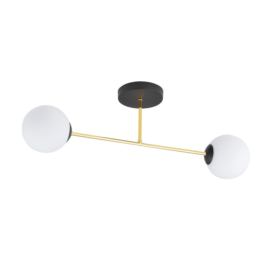 Loftlampe MAGNUM 2 - Sort / Guld / Hvid - Nordic Unique