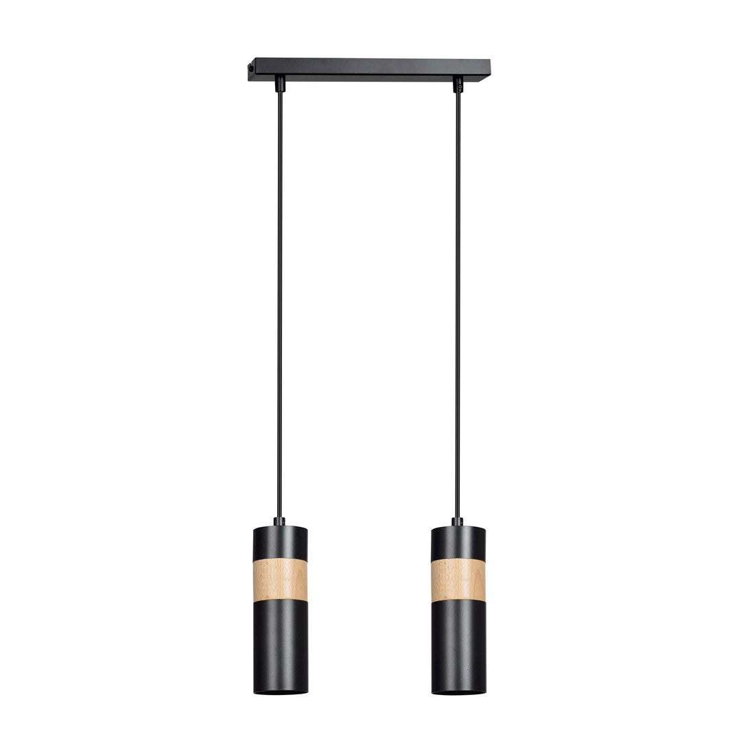 Loftlampe AKARI 2 - Sort / Træ - Nordic Unique