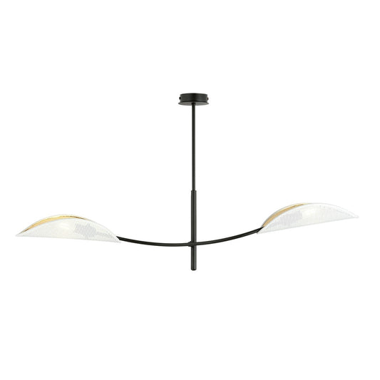 Loftlampe LOTUS 2 - Sort / Hvid / Guld - Nordic Unique