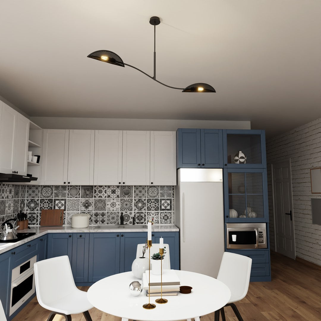 Loftlampe LOTUS 2 - Sort / Guld - Nordic Unique