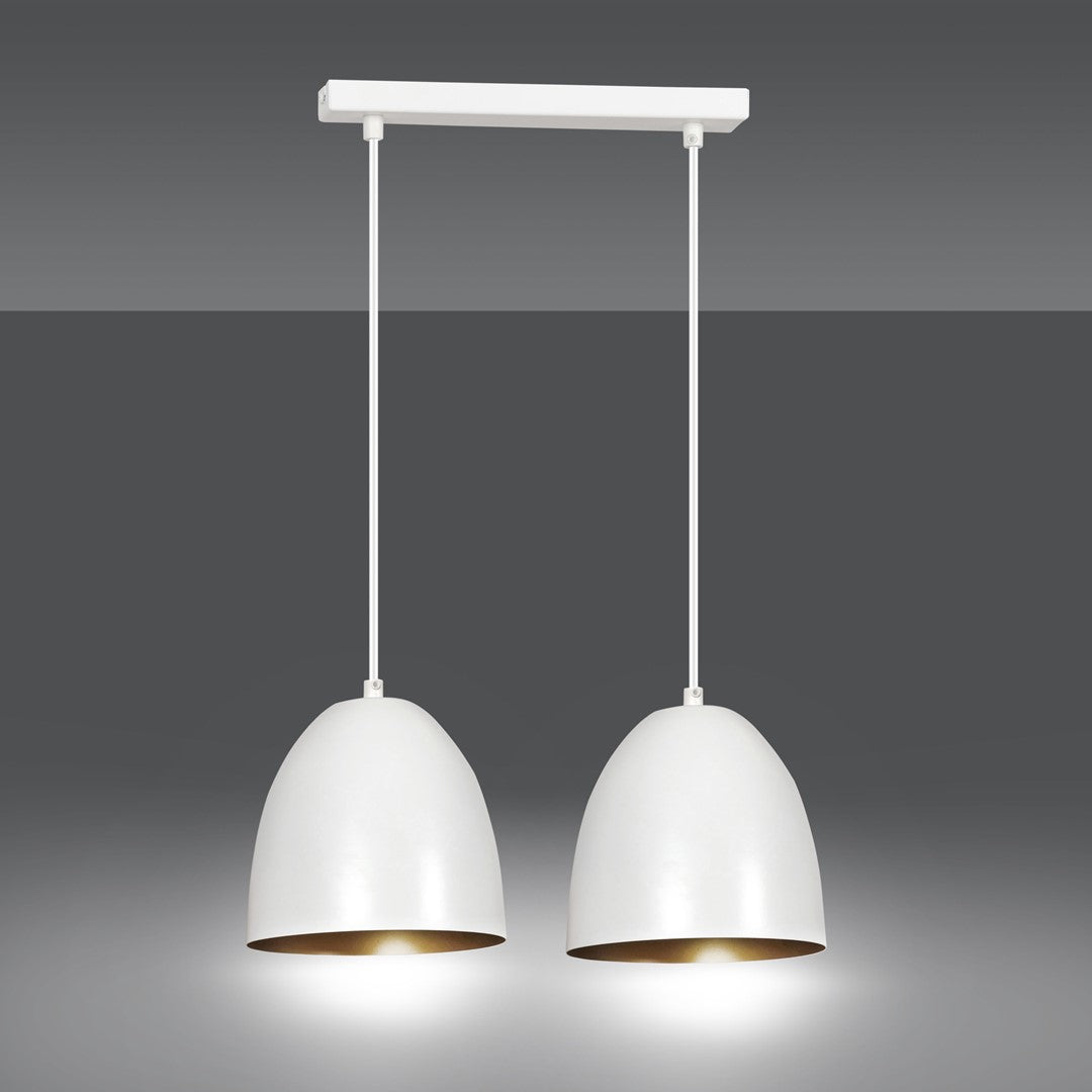 Loftlampe LENOX 2 - Hvid / Guld - Nordic Unique