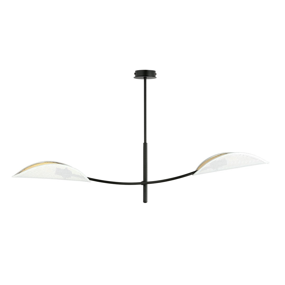 Loftlampe LOTUS 2 - Sort / Hvid / Guld - Nordic Unique