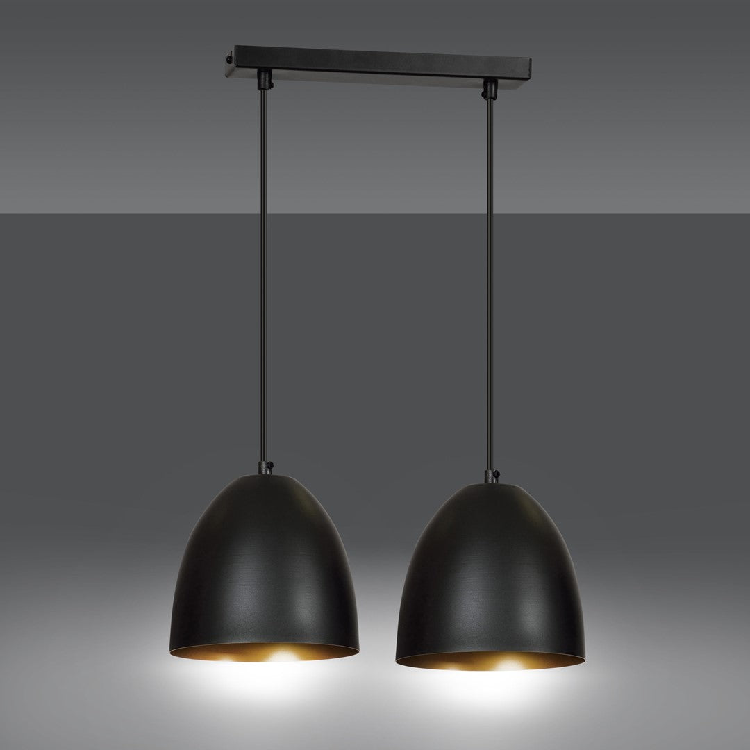 Loftlampe LENOX 2 - Sort / Guld - Nordic Unique