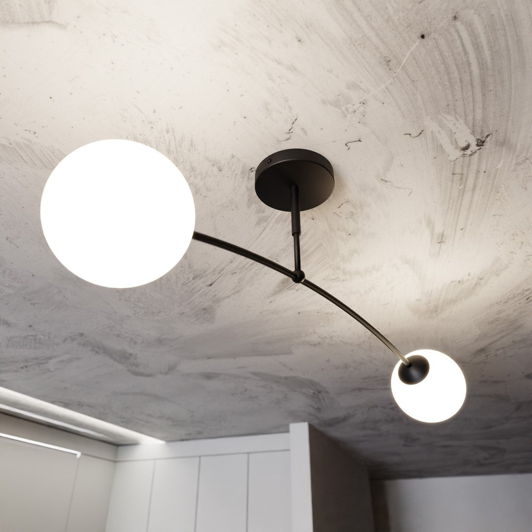 Loftlampe PREGOS 2 - Sort / Hvid - Nordic Unique