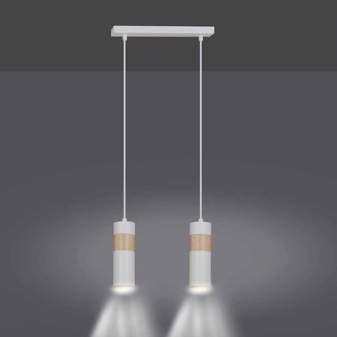 Loftlampe AKARI 2 - Hvid / Træ - Nordic Unique