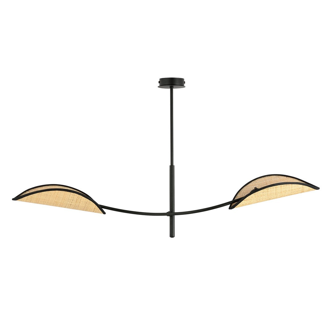Loftlampe LOTUS 2 - Sort / Rattan - Nordic Unique
