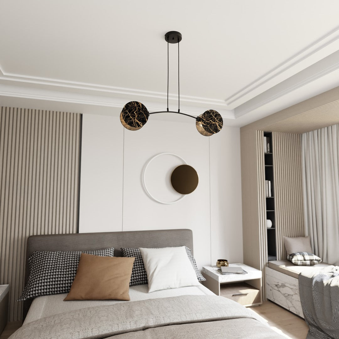 Loftlampe MOTIF 2 - Sort / Marmor - Nordic Unique