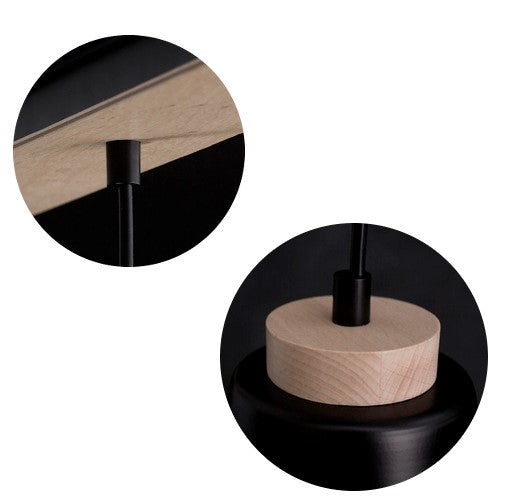 Loftlampe BOLERO 2 - Sort / Træ - Nordic Unique