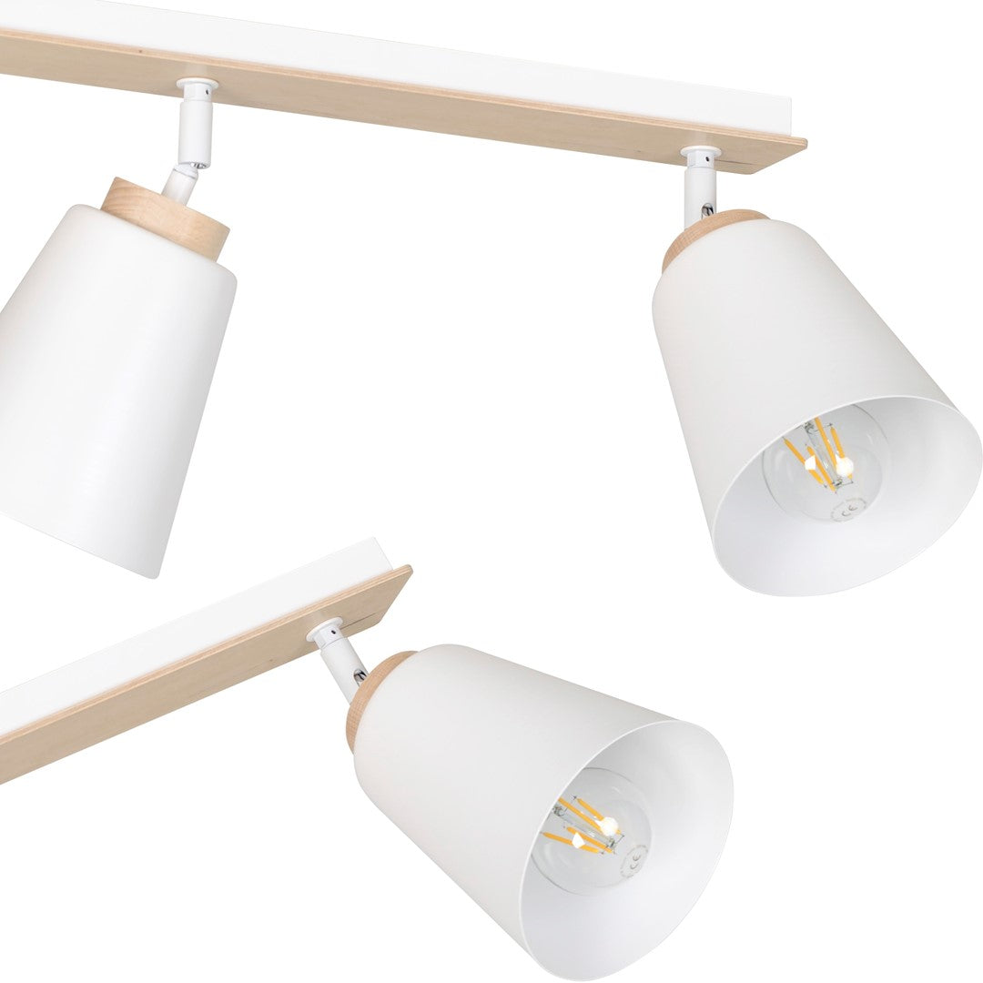 Loftlampe ATLAS 2 - Hvid / Træ - Nordic Unique