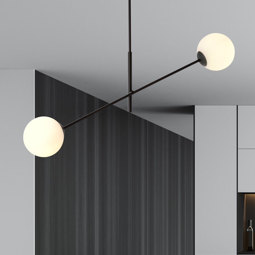 Loftlampe LINEAR 2 - Sort / Hvid - Nordic Unique