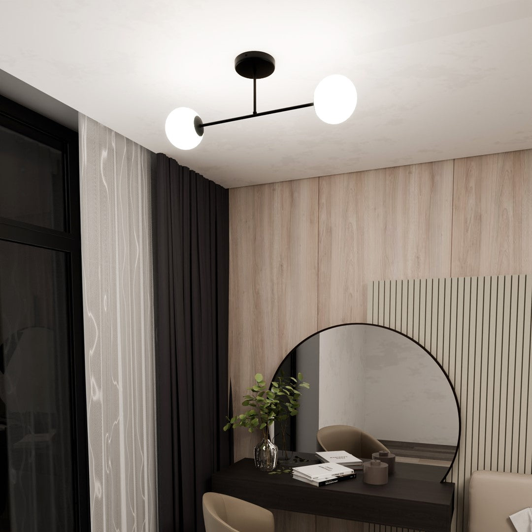 Loftlampe ROMA 2 - Sort / Hvid - Nordic Unique