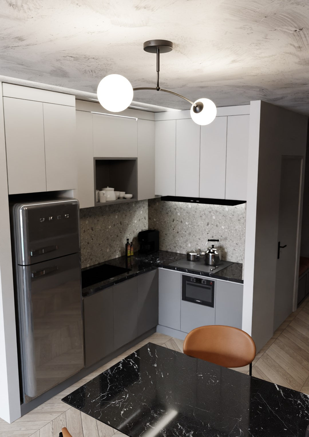 Loftlampe PREGOS 2 - Sort / Hvid - Nordic Unique