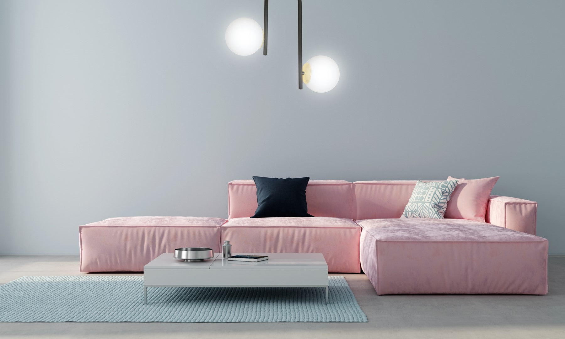 Loftlampe RAGNAR 2 - Sort / Guld / Hvid - Nordic Unique