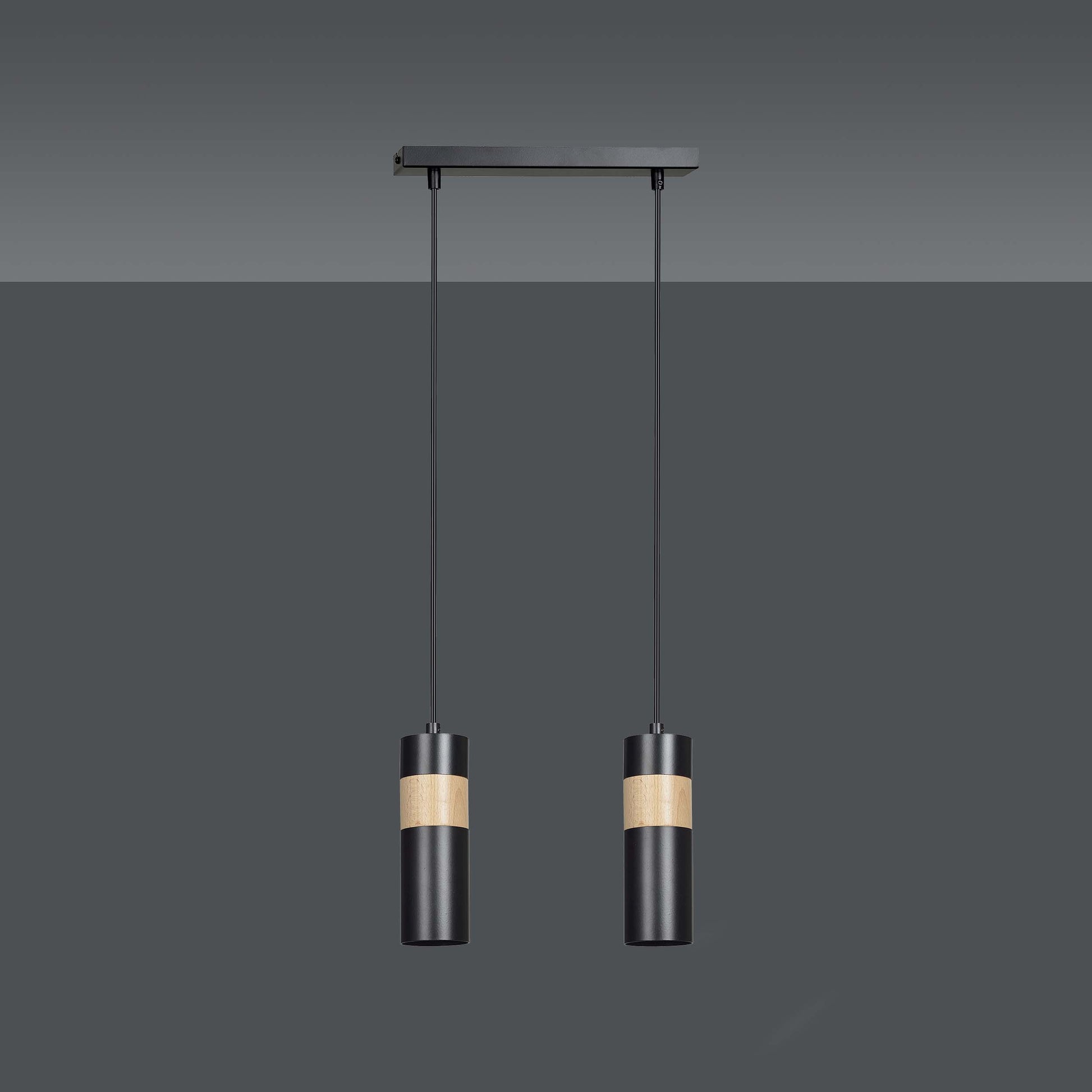 Loftlampe AKARI 2 - Sort / Træ - Nordic Unique