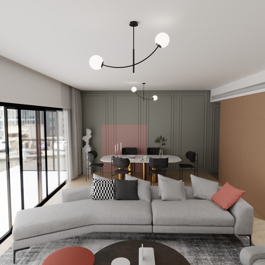 Loftlampe HUNTER 2 - Sort / Hvid - Nordic Unique