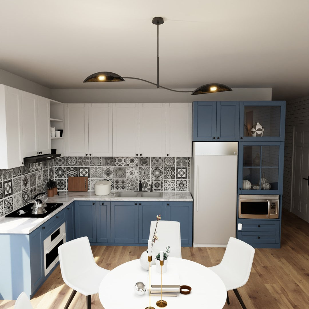 Loftlampe LOTUS 2 - Sort / Guld - Nordic Unique