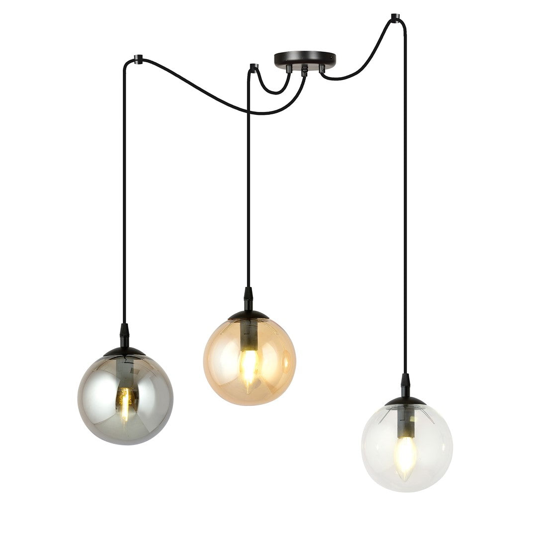 Loftlampe GIGI 3 - Sort / Grafit / Rav - Nordic Unique