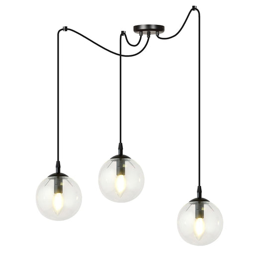 Loftlampe GIGI 3 Gennemsigtig - Sort - Nordic Unique