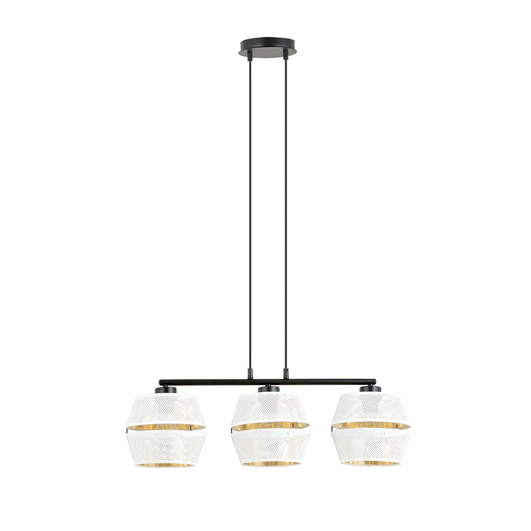 Loftlampe MALIA 3 - Sort / Hvid / Guld - Nordic Unique