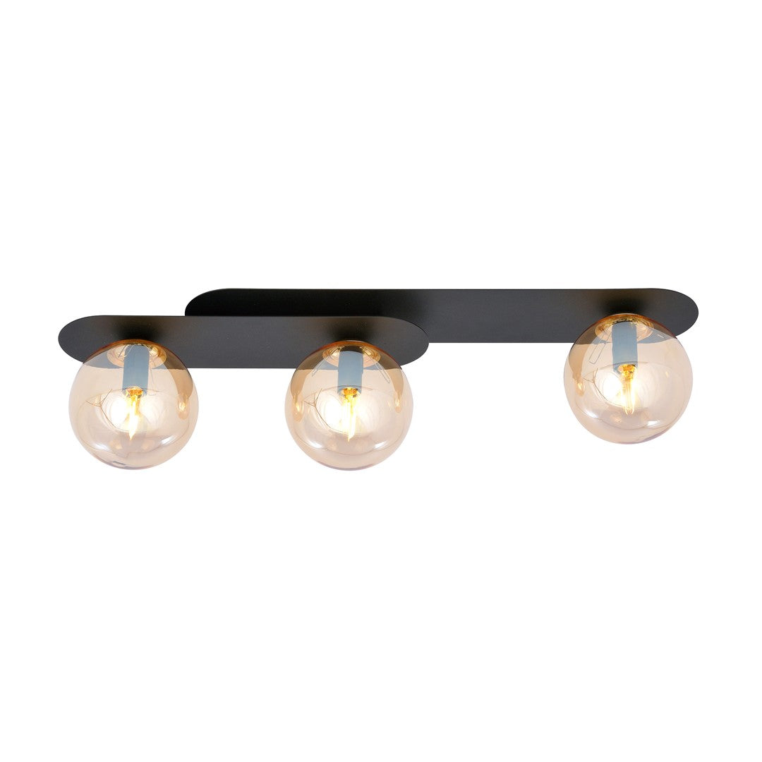 Loftlampe PLAZA 3 - Sort / Rav - Nordic Unique