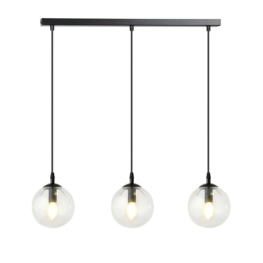 Loftlampe COSMO 3 Gennemsigtig - Sort - Nordic Unique