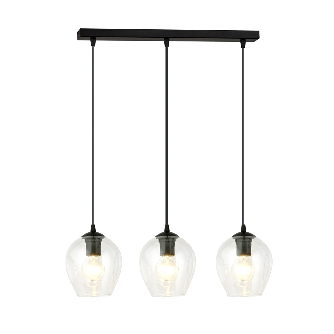 Loftlampe ISTAR 3 Gennemsigtig - Sort - Nordic Unique