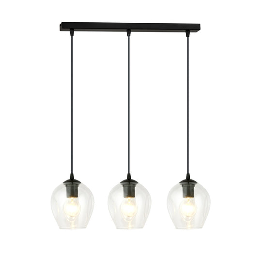 Loftlampe ISTAR 3 Gennemsigtig - Sort - Nordic Unique