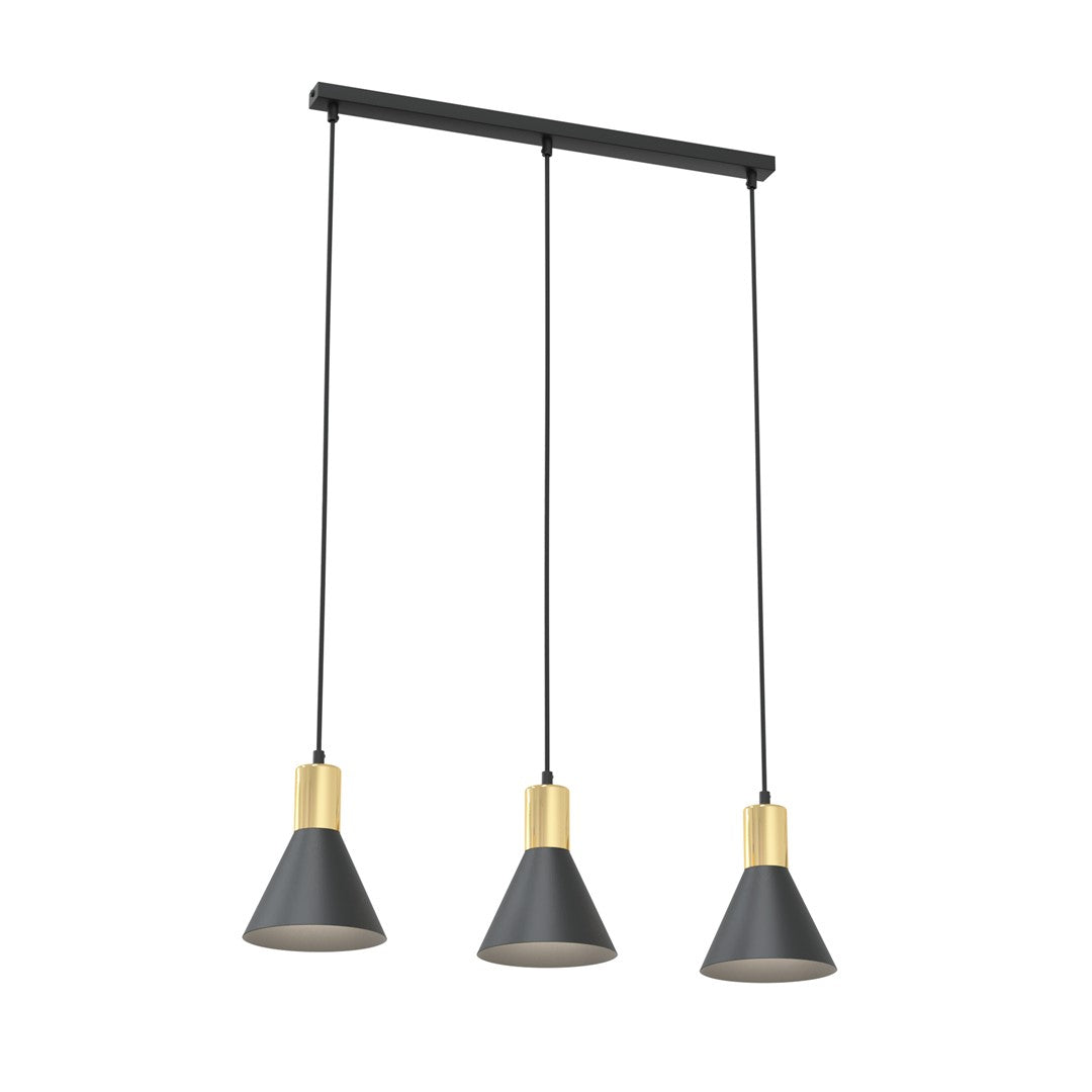 Loftlampe ROSA 3 - Sort / Guld - Nordic Unique