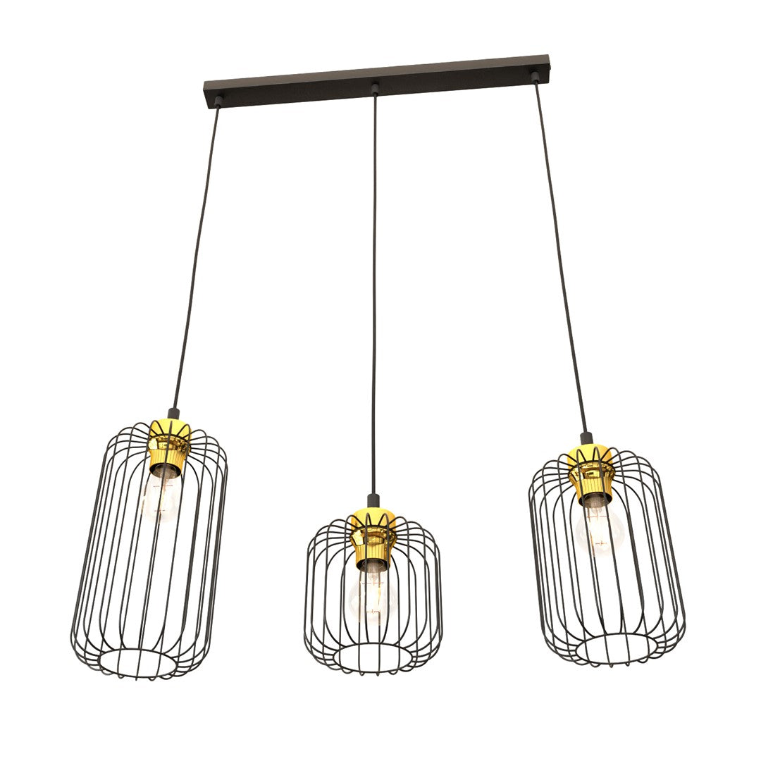 Loftlampe VANDER 3 - Sort / Guld - Nordic Unique