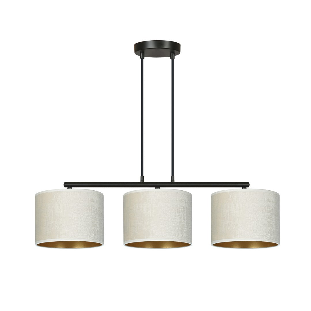 Loftlampe HILDE 3 - Sort / Hvid / Guld - Nordic Unique